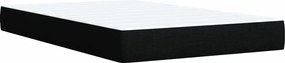 vidaXL Κρεβάτι Boxspring με Στρώμα Μαύρο 120x190 εκ. Υφασμάτινο