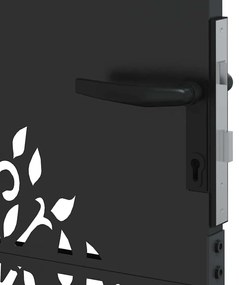 vidaXL Πύλη Κήπου Μαύρο 85 x 155 εκ Ατσάλι με Επικάλυψη Πούδρας