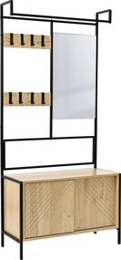 Έπιπλο Εισόδου Με Καθρέφτη (80x35x172) Spitishop Nobile Natural