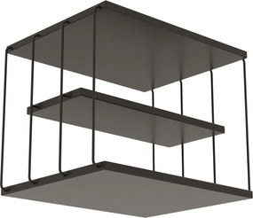 Βοηθητικό Τραπεζάκι Ανθρακί / Μαύρο FLIDI 50x40x33