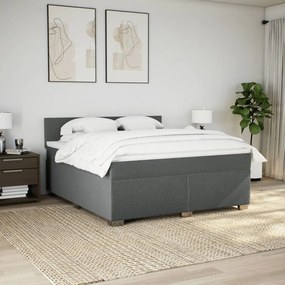 ΚΡΕΒΑΤΙ BOXSPRING ΜΕ ΣΤΡΩΜΑ ΣΚΟΥΡΟ ΓΚΡΙ 180X200 ΕΚ ΥΦΑΣΜΑΤΙΝ 3285961