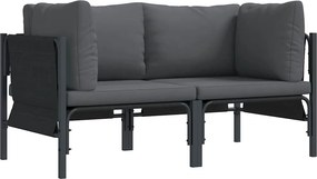vidaXL Εξωτερικά Έπιπλα 2 Τεμάχιο Ανθρακί 80 x 80 x 71 cm Ατσάλι