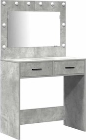 vidaXL Τραπέζι περιποίησης με συρτάρι 2 pcs Γκρι Επεξεργασμένο ξύλο