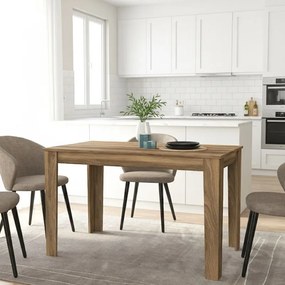 Τραπέζι Darlen Megapap χρώμα καρυδί 125x72x74εκ.
