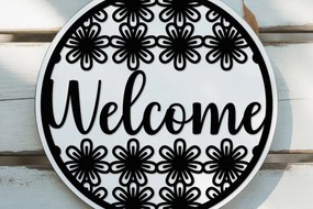 Σετ των 2 Intra απο ξύλο plywood 3mm-4mm πάχος – Welcome Sign Lasercut - Αρχείο Lasercut Δίασταση 40x30 cm INTRAFABR-124413275
