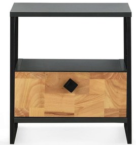 Κομοδίνο Altunizade 854KLN3912 45x41x50cm Anthracite-Natural