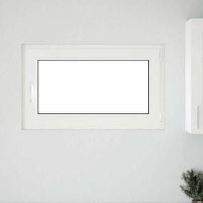 vidaXL Παράθυρο Υπογείου "RISOR" 100x60 εκ. Ανακλινόμενο & Περιστρεφόμενο DIN Δεξιό Λευκό
