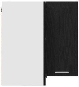 vidaXL Γωνιακός Τοίχου Ντουλάπι - Μαύρη Δρυς - 57 x 57 x 60 εκ - Φτιαγμένο από Ξύλο