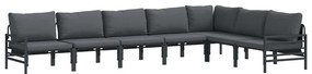 vidaXL Σετ Καναπέ Κήπου 7 pcs Ανθρακί Ατσάλι