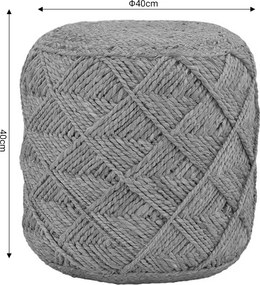 Σκαμπό Vladir Inart φυσικό 100% γιούτα 40x40x40εκ