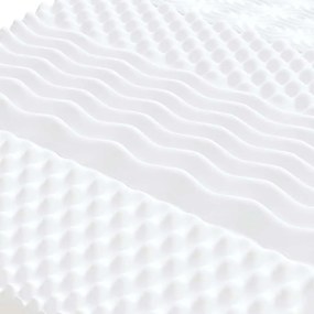 vidaXL Στρώμα Αφρού 7 Ζωνών Σκληρότητα 20 ILD Λευκό 160x210 εκ.