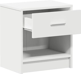 vidaXL Κομοδίνα 2 τεμ. με Συρτάρι Λευκά 39x28x41 εκ.