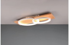 Πλαφονιέρα Φωτιστικό Οροφής LED 30W Switch Dimmer Φυσικό Ξύλο 75cm Barca Trio Lighting-641110231-Λευκό 641110231