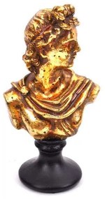 Διακοσμητικό Επιτραπέζιο 223-26-211 Αγαλματίδιο Κεφαλή Ανδρός Gold 15x8cm CM024-3CY9 Κεραμικό