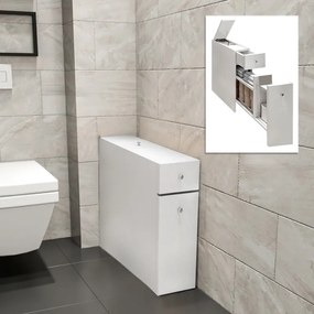 Ντουλάπι μπάνιου Calencia Megapap χρώμα λευκό 20x60x55εκ.-GP052-0122,3