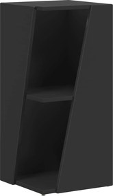 vidaXL Πλευρικό Ράφι Μαύρο 33 x 32 x 70,5 εκ Επεξεργασμένο ξύλο