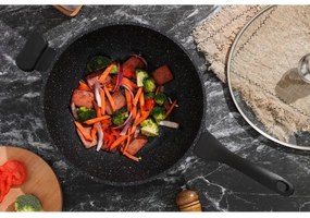 Ταψί Wok Royalty Line RL-BW32M, 32 εκ., Αντικολλητική, μαρμάρινη επίστρωση,