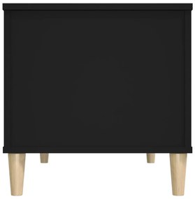 Τραπεζάκι Σαλονιού Μαύρο 90x44,5x45 εκ. Επεξεργασμένο Ξύλο - Μαύρο