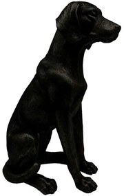 Διακοσμητικός Σκύλος Oliver 031116 36x21x50cm Black Πολυρεσίνη