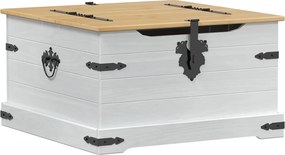 vidaXL storage box με ράφι Λευκό 78 x 78 x 45 εκ. Στερεά ξυλεία πεύκου