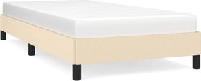 vidaXL Πλαίσιο κρεβατιού χωρίς στρώμα Κρέμα 80x200 cm Ύφασμα