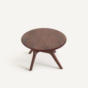 Οβάλ τραπεζάκι σαλονιού από μασίφ καρυδιά, MARICIELO