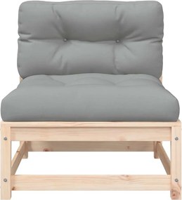 vidaXL Καναπές Κήπου Χωρίς Μπράτσα με Μαξιλάρια και Υποπόδιο