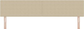 vidaXL LED κεφαλάρι Γκρι Πράσινο 200 cm Υφασμάτινο Κορντουρά