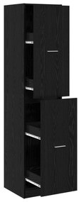 vidaXL Apothecary cabinet Μαύρη Βελανιδιά 40x41x174.5 εκ. Μηχανικής Ξυλείας