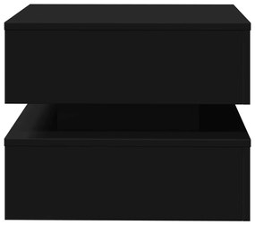 vidaXL Τραπεζάκι Σαλονιού με LED Μαύρο 50 x 50 x 40 εκ.
