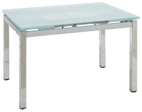 Τραπέζι Επεκτεινόμενο ArteLibre BOTEV Αμμοβολή/Χρώμιο Γυαλί/Μέταλλο 110+60x74x75cm