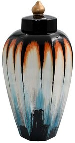 Βάζο Με Καπάκι 374-224-263 20x44cm Multi Κεραμικό