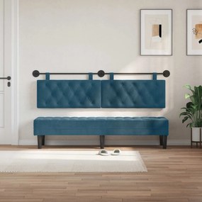 vidaXL Κεφαλάρι κρεβατιού κρεμαστό Μπλε Βελούδο