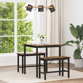 vidaXL Τραπεζαρίες 70 x 70 x 75 cm ΜΕΤΑΛΛΟ