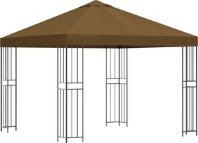 vidaXL Κιόσκι 3 x 3 m Taupe Πολυεστέρας και Χάλυβας 190 gsm