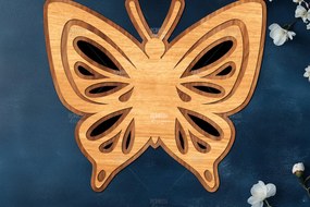 Σετ των 2 Intra απο ξύλο plywood 3mm-4mm πάχος Πεταλούδα ξύλινο φυτώριο με λέιζερ Δίασταση 15x15 cm INTRAFABR-120626864