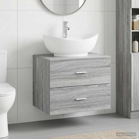 vidaXL Σετ Επίπλων Μπάνιου Γκρι Sonoma Επεξεργασμένο Ξύλο