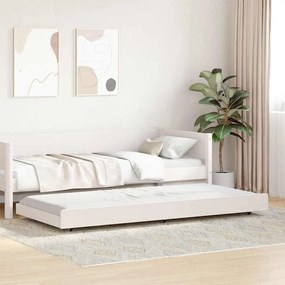 vidaXL Σκελετός Κρεβατιού Λευκό 80 x 200 cm Μασίφ ξύλο πεύκου