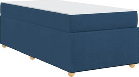 vidaXL Σκελετός Κρεβατιού με στρώμα Μπλε 80 x 200 cm ύφασμα