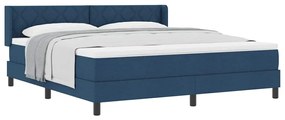 vidaXL Κρεβάτι box spring με στρώμα με στρώμα Μπλε 180 x 200 cm