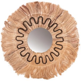 ΚΑΘΡΕΠΤΗΣ ΤΟΙΧΟΥ ΣΤΡΟΓΓΥΛΟΣ ΑΠΟ ΙΝΕΣ ΑΜΠΑΚΑ ΣΕ ΧΡΩΜΑ ΦΥΣΙΚΟ ΜΑΥΡΟ 90x4x90Yεκ.HM7750