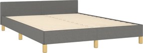 vidaXL Σκελετός Κρεβατιού Χωρίς Στρώμα Γκρι 140x200 εκ.Υφασμάτινο