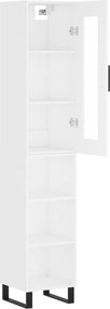 vidaXL Ντουλάπι Λευκό 34,5 x 34 x 180 εκ. από Επεξεργασμένο Ξύλο