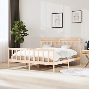 vidaXL Πλαίσια κρεβατιού Φυσικό 160 x 200 cm Solid Pine Wood