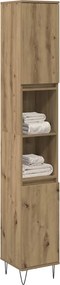 vidaXL Ντουλάπι μπάνιου Δρυς τεχνίτης 30x30x190 cm Κατασκευασμένο ξύλο