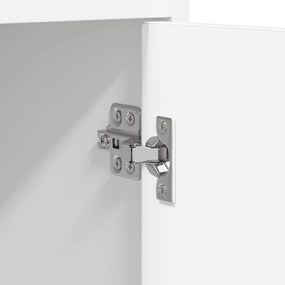 vidaXL Ντουλάπα Παπουτσιών Λευκό 48 x 36 x 92 εκ Επεξεργασμένο Ξύλο
