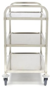 Stainless Steel Serving Trolley - 3 Shelves