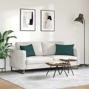 vidaXL Μαξιλάρι Καναπέ 2 pcs Σκούρο Πράσινο 60 x 40 cm ύφασμα