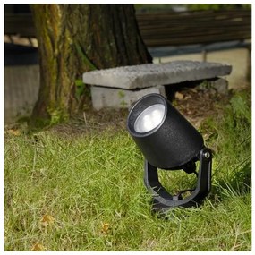 Σποτ Φωτιστικό Επιδαπέδιο Καρφωτό LED GU10 3,5W IP66 El Spike Eurolamp-145-26106-Μαύρο 145-26106