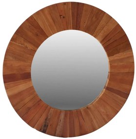 Καθρέπτης HM7726 100x5x100cm Natural Wood, Glass
